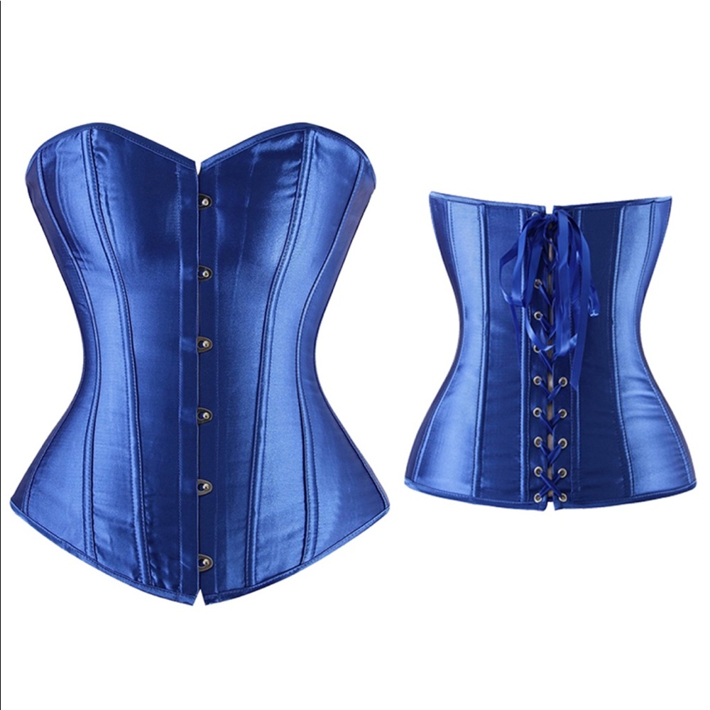 Blue Adjustable Bustier Corset